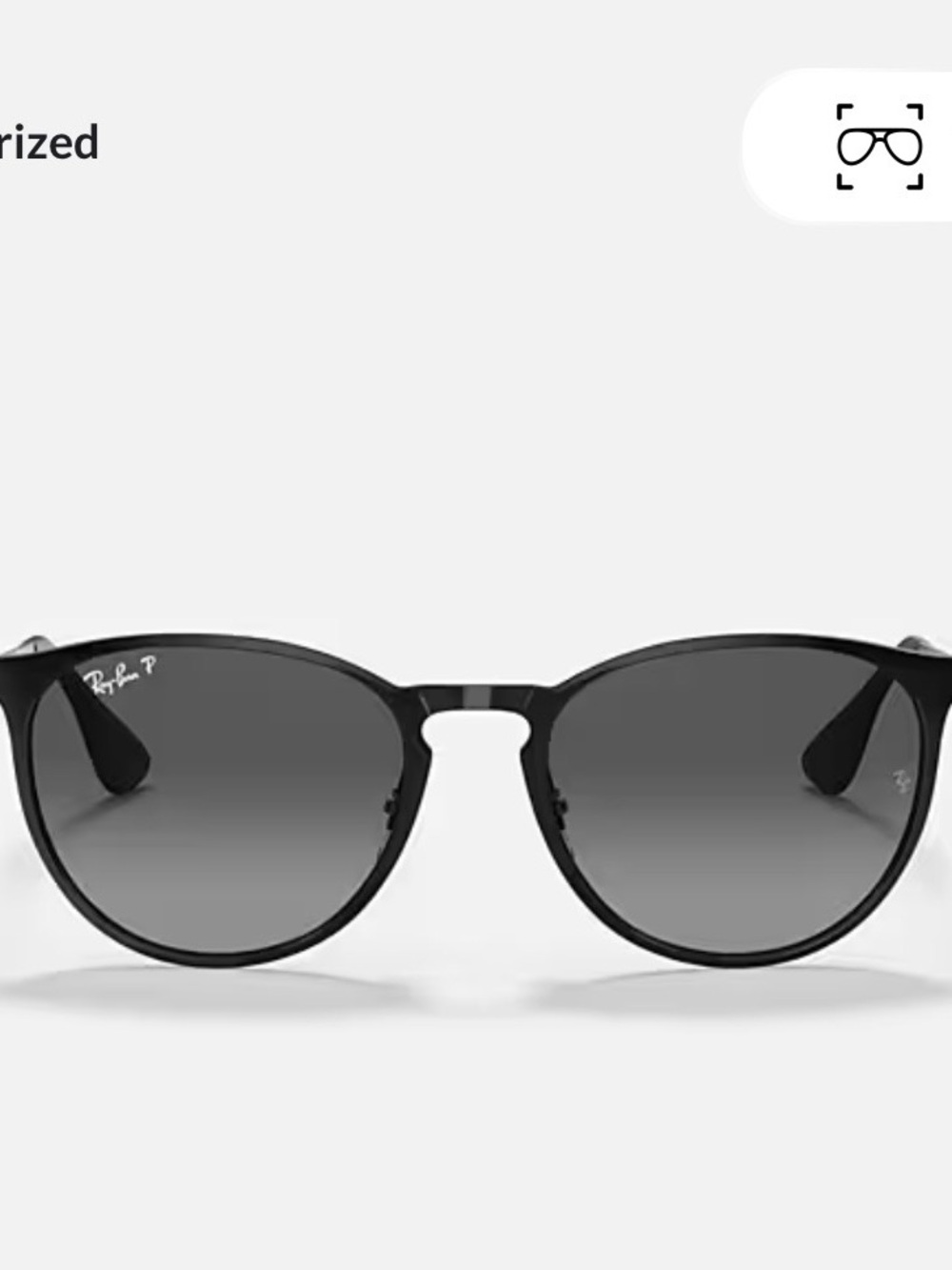 Ray-Ban Women's Black Frame Sunglasses with Gray Gradient Lenses